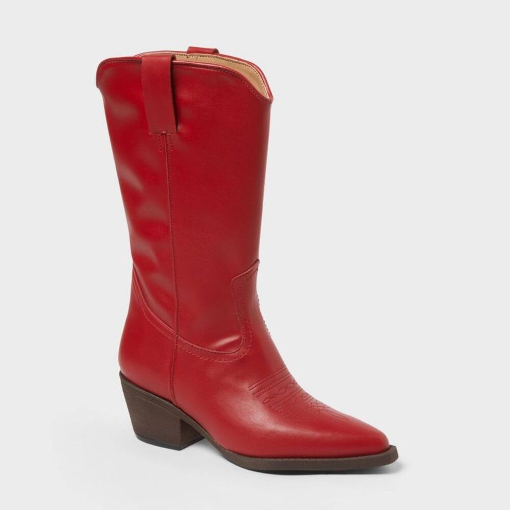 Universal Thread Red Mid-Calf Western Boot